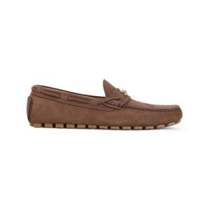 Valentino Garavani Dark Brown Leather Fastaway Driver Lace-Up Shoes - NWT